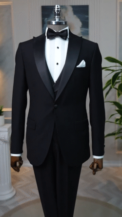 Tuxedo Suit with American Collar by Bansal & Co.
