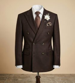 espresso-brown-double-breasted-wedding-suit