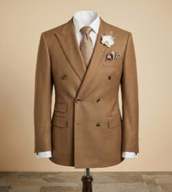 camel-beige-double-breasted-wedding-suit